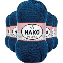 Royaleks Group If 5 Adet Pırlanta Amigurumi El Örgü Ipi Yünü Petrol Mavi 10328