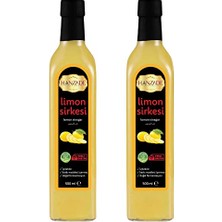 Ceylan Adam Limon Sirkesi 500 ml x 2 Adet Doğal Fermantasyon Içilebilir Katkısız Cam Şişe