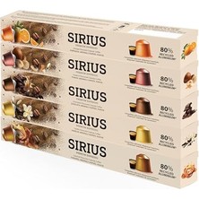 Ceylan Adam Sirius Premium Aromalı Kapsül Kahve 5'li Set (Karamel-Vanilya-Çikolata-Fındık-Portakal)