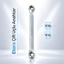 Ceylan Adam NCTAE1012 E10 E12 E-Torx Çift Uçlu Yıldız Anahtar Dış Torx Cıvata Sökme Sıkma Oto Tamir El Aleti
