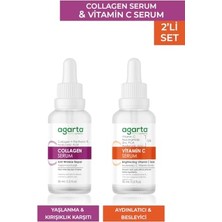 Ceylan Adam Serum, Agarta Collagen & Vitamin C Serum, Aydınlatıcı Sıkılaştırıcı Bakım Seti, 2'li Set, 30 ml