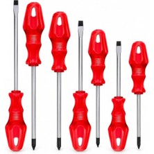 Ceylan Adam Tornavida Seti, 7 Parça, Düz ve Yıldız Tornavida Takımı, 6X150 5X125 4X100 ve 3X80 Mm, Ergonomik Saplı Çok Amaçlı El Aleti Seti