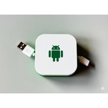 Ceylan Adam Şarj Kablosu, Logolu Makaralı Sarıcı - Pratik Kablo Düzenleyici (Android)