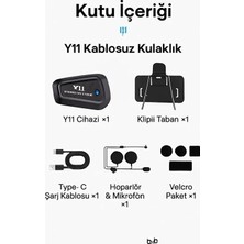 Mudanis If Y11 Bluetooth Kulaklık Mikrofonlu Motosiklet Kulaklığı Intercom Bt 5.3