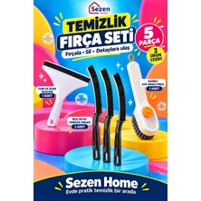 Sezen Home 9 Parça Lavabo Temizlik Seti 3 Ince Fırça 5 Yapışkan Gider Süzgeci 1 Lavabo Küvet Tıkacı