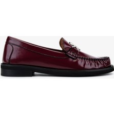 Valmenti Mario Valentino Kadın Hakiki Deri Bordo Loafer Ayakkabı 1040 91D2555 Bn Ayk SK25-26 Bordeaux