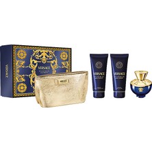 Versace Dylan Blue Pour Femme Edp 100 ml + Body Lotion 100 ml + Shower Gel 100 ml + Çanta