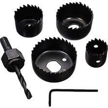Çerçici If 6 Parça Buat Açma Panç Seti 32-38-44-54MM & 3/8 Hex Anahtar Metal Ahşap Plastik Delik Açma
