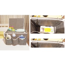 Çerçici If Tutturma Aparatlı Bebek Beşik Başucu Düzenleyici Kapaklı 5 Bölmeli Organizer