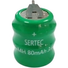 Çerçici If Sertec - 3.6V 3S1P 80 Mah 2 Pin Nı-Mh Buton Pil