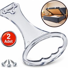 Alet Çantam Şeffaf Plastik Baza Yatak Kulpu 140 mm Esnek Kaldırma Tutma Kulp Kolu - 2 Adet