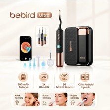 Bebird EarSight Ultra 2K HD Kameralı Akıllı Kulak Temizleme Cihazı – Görüntülü Cımbız ve Damlalık Seti
