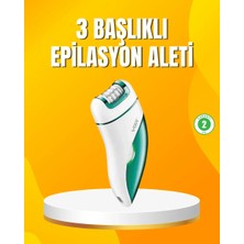 Astraltech If Şarjlı 3’ü 1 Arada Vgr Epilatör LED Işıklı Suya Dayanıklı Hassas Bölge Epilasyon Makinesi