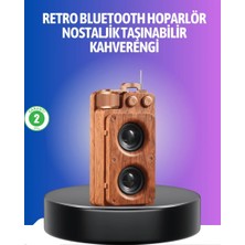 Astraltech If Vintage Tasarımlı Bluetooth Hoparlör Uzun Pil Ömürlü ve Fm Destekli