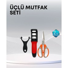 Astraltech If Çok Fonksiyonlu Mutfak Makas Seti – 3 Makas, Bileyici ve Soyacak Dahil