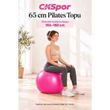 Ckspor Luxury 65 cm Pilates Topu 165–180 cm Boy Aralığında Olanlar Için Pilates Topu + Pompası