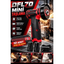 Astraltech If DFL70 Şarjlı Mini Taşlama Makinesi 12V Li-Ion Çift Akü 76 mm Kesici Disk ve 10 Adet Taş