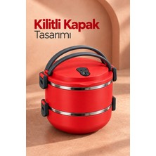 Astraltech If Taşıma Saplı Çelik Hazneli Yemek Kabı Ikili Sefer Tası