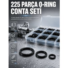 Astraltech If Organizer Kutulu O-Ring Conta Seti 225 Parça | Dayanıklı Kauçuk Sızdırmazlık Contaları