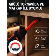 Astraltech If Esnek Bits Uç Seti 12 Parça Manyetik Adaptörlü Matkap Tornavida Aksesuarı
