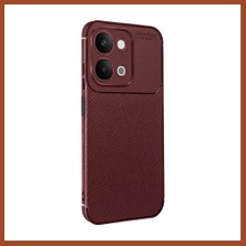 Bezos Vivo Y31D Auto Focus Karbon Kapak - Bordo Pro