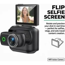 Epilons If 1080P Dijital Video Kamera (32GB) Kart Dijital Vlog Fotoğraf Makinesi Türkçe Siyah