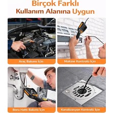 Epilons If Monitörlü Tek Kameralı 10 mt Sert Kablo Yılan Endoskop Kamera 5,5 mm 4.3 Inc Ekran IP67 Su Geçirmez LED Işıklı