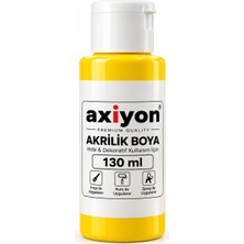 Axiyon Art Akrilik Boya 130 ml Sarı – Su Bazlı Hobi ve Dekoratif Boya