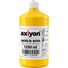 Axiyon Art Akrilik Boya 1250 ml Sarı – Su Bazlı Hobi ve Dekoratif Boya