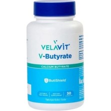 Velavit V-Butyrate Kapsül 30 Adet Calcium Butyrate Takviye Edici Gıda Vegan İçerik
