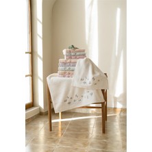 Maribor (6'lı Set) Premium 3D Nakışlı Bamboo Özel Kutulu 50X90CM. Çeyizlik El Yüz Havlu Seti (%70 Bambu, %30 Pamuk)