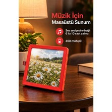 Astraltech If Müzikli Fotoğraf Çerçevesi Bluetooth Bağlantılı Kırmızı Masaüstü Tasarım