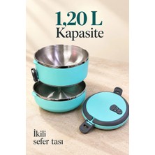 Astraltech If Kilitli Kapak ve Taşıma Saplı Iki Katlı Beslenme Kabı