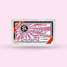 Str Store Viktoria Kumaş Boyasi 01 Pembe - (3 Paket Boya + 2 Paket Fiske)