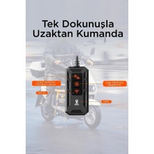 Str Store M8E Siyah Ultra Hd Wifi Ön+Arka Kamera ve Tekerlerk Basınç Göstergesi Motorsiklet Carplay