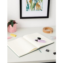 Str Store Pro Notebook Profesyonel Çalışma Not Defteri (Elastik Kilitli Sert Kapak, Ekstra Büyük 19 x 25 Cm, 192 Sayfa) Orman Yeşili