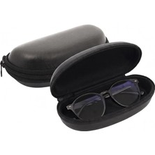 Str Store Siyah Deri Unisex Güneş Gözlüğü Kutusu Güneş Gözlüğü Kılıfı