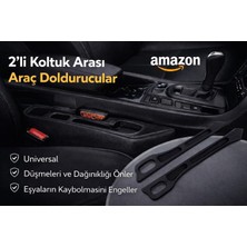 Str Store Araba Koltuk Arası Düşme Engelleyici Organizer, 2'li Set, Çok Fonksiyonlu Eşya Saklama Cebi, Siyah