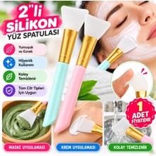 NW NessiWorld If 2li Silikon Temizlemesi Kolay Kullanılabilen Yüz Cilt Bakımı Maske ve Krem Spatulası
