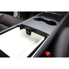 Str Store Tesla Model Y/model 3 ile Uyumlu Kol Dayama Iç Düzenleyici Beyaz