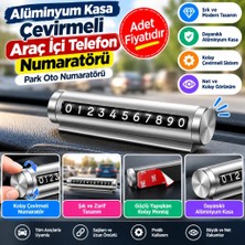 NW NessiWorld If Alüminyum Kasa Gri Renk Çevirmeli Araç Içi Telefon Numaratörü Park Oto Numaratörü (Adet Fiyatıdır)