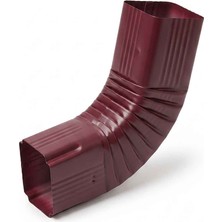 Kare Galvaniz Yan Oluk Dirseği – 0.40 mm - Bordo
