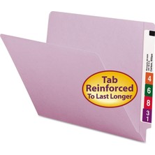 Str Store Uç Sekmesi Dosya Klasörü, Raf-Master Takviyeli Düz Kesim Tab, Mektup Boyutu, Lavanta, Kutu Başına 100 (25410)