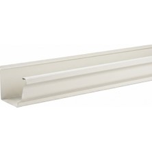2 Metre - Kare Galvaniz Iniş Borusu – 0.40 mm - Beyaz