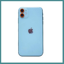 Trendexa iPhone 11 Uyumlu Neon Fosforlu Kamera Lens - Turuncu Mac