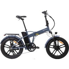 Bisan E-Folding F3 20 Jant 43 cm Kadro Hidrolik Disk Fren 7 Vites Elektirkli Bisiklet Metalik Gri