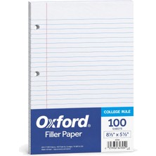 Str Store Tops Notebook Filler Kağıt, Çizgili, 21,6 x 14 Cm, Delikli, Schwergewicht, 100 Yaprak/paket (62304)