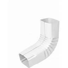 Kare Galvaniz Kapalı Oluk Dirseği – 0.40 mm - Beyaz