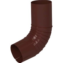 Yuvarlak Galvaniz Kapalı Oluk Dirseği – 0.40 mm - Kahverengi