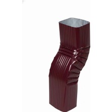 Kare Galvaniz S Oluk Dirseği – 0.40 mm - Bordo